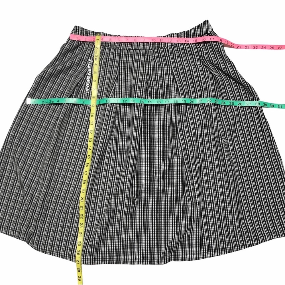 NY Collection Pleated Check Skirt - Picture 8 of 9